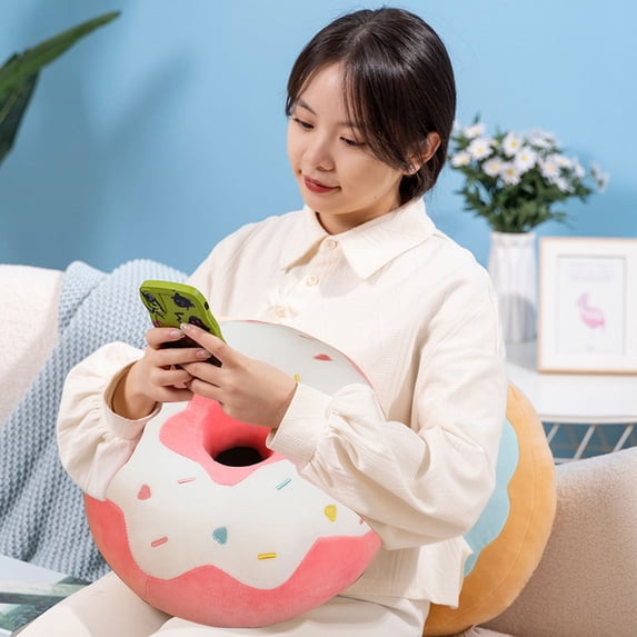 Tuvgenk Donut Seat Cushions Multicolor Tailbone Pain Relief Ergonomic Chair Cushion Pad Breathable Coccyx Support Soft Polyester Round Seat Pad Home Use