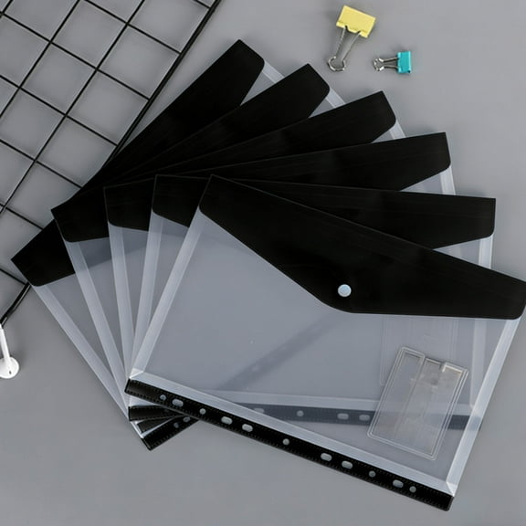 Tuvgenk Durable Plastic Storage Bags 11-Hole Black 6-Piece Set Storage Bags Practical Multifunction for Home Use