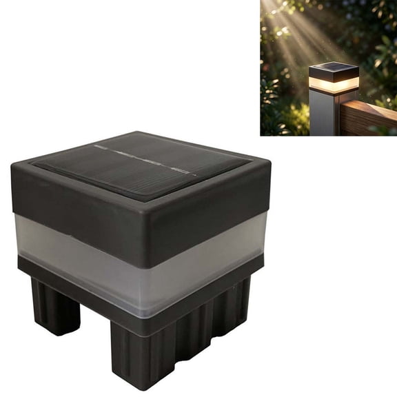Tuvgenk Dusk till Dawn solar garden lights outdoor Landscape Light LED Plastic Black
