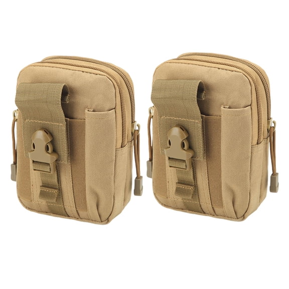 Tuvgenk EDC Belt Pouch 2pcs Heavy Duty Wearable Waist Pack Waterproof Storage for Mobile Phone Flashlight and Small Tools