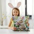 thumbnail image 1 of Tuvgenk Easter Pillow Cover 18x18 Inch Bunny Egg Print Embroidery Style Decorative Throw Pillow Case with Zipper for Couch, 1 of 6