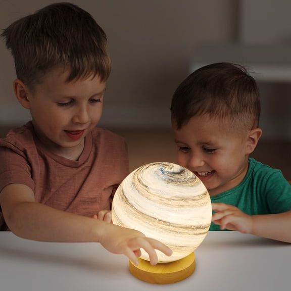 Tuvgenk Eco Friendly Night Lights Corded Electric Jupiter Durable Wood Fade-Resistant for Hallway, Garden