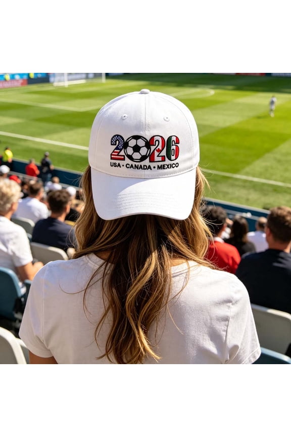 Embroidered Baseball Cap Unisex Adjustable Flag Soccer Pattern Hat Breathable Polyester For Sports Daily Wear Travel Outdoor Use Nice Gift