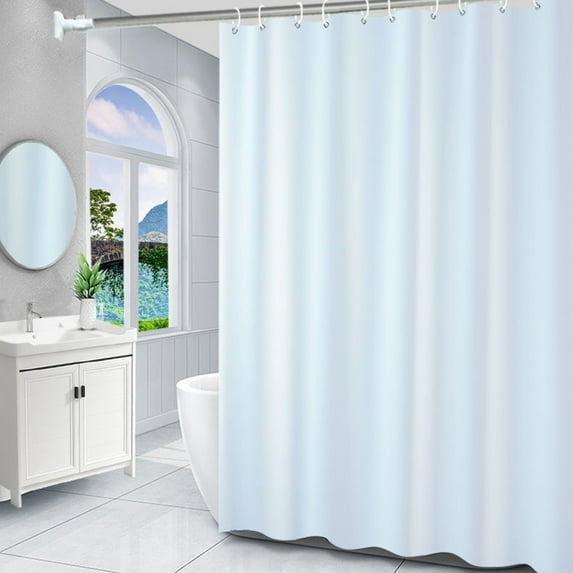 Tuvgenk Fabric Shower Curtain Modern Bathroom Waterproof Bath Curtains White Weighted Bath Drapes 71x31 inch