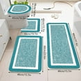 thumbnail image 1 of Tuvgenk Green Bathroom Rugs Sets 4 Non-Slip Bathroom Rug Sets with Toilet Cover U Shaped Quick Drying Machine Washable Floor Mats for Home, 1 of 7