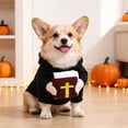 thumbnail image 1 of Tuvgenk Halloween Pet Pastor Costume for Dogs Cats, Priest Outfit with Hood for Holiday Party Dress Up, Cute Photo Prop for Small Animals, Size M, 1 of 7
