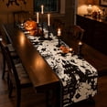 thumbnail image 1 of Tuvgenk Halloween Table Runner 72x14 Inch Spooky Pumpkin Bat Print Kitchen Dining Decor for Fall Party Sideboard Table Accent, 1 of 7