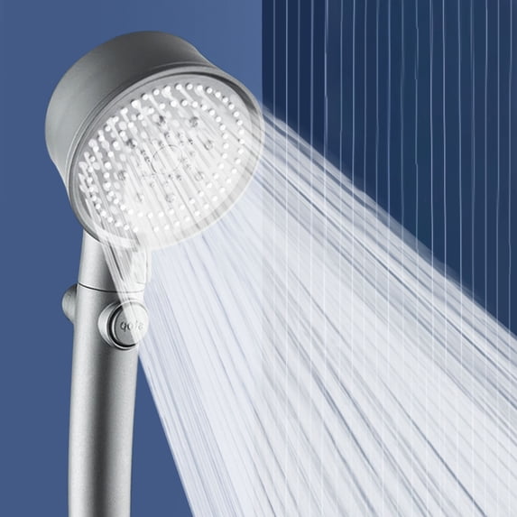 Tuvgenk Handheld Shower Head High Pressure Rv Shower Head with Hose Gray 5 Spray Modes Plastic Detachable Replacement for Home Bathroom