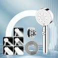 thumbnail image 1 of Tuvgenk Handheld Shower Head Rv High Pressure Shower Head with Hose Silver 5 Spray Modes Detachable Replacement Plastic for Home Bathroom, 1 of 9