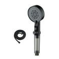 thumbnail image 1 of Tuvgenk High Pressure Shower Head with Filters Rv Handheld Shower Head Plastic 5 Spray Modes Black Detachable Replacement with Hose, 1 of 5