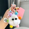 thumbnail image 1 of Tuvgenk Mini Faux Fur Animal Keychain, Soft Charm for Women, 1 of 7