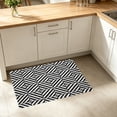 thumbnail image 1 of Tuvgenk Kitchen Rugs Black Nonslip Decorative Kitchen Mats for Floor Anti Fatigue Diamond Check Quick Dry Rectangle Washable Floor Mats for Home Kitchen 16x24 in, 1 of 6