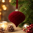 thumbnail image 1 of Tuvgenk Large Christmas Ball Ornament 4 inch Red Velvet Shatterproof Hanging Bauble for Xmas Tree Winter Home Holiday Party Decoration, 1 of 6