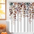 thumbnail image 1 of Tuvgenk Leaf Plastic Shower Curtain Multicolor 59.06x70.8in Farmhouse Shower Curtain Durable Waterproof Washable Patterned Hooks, 1 of 6