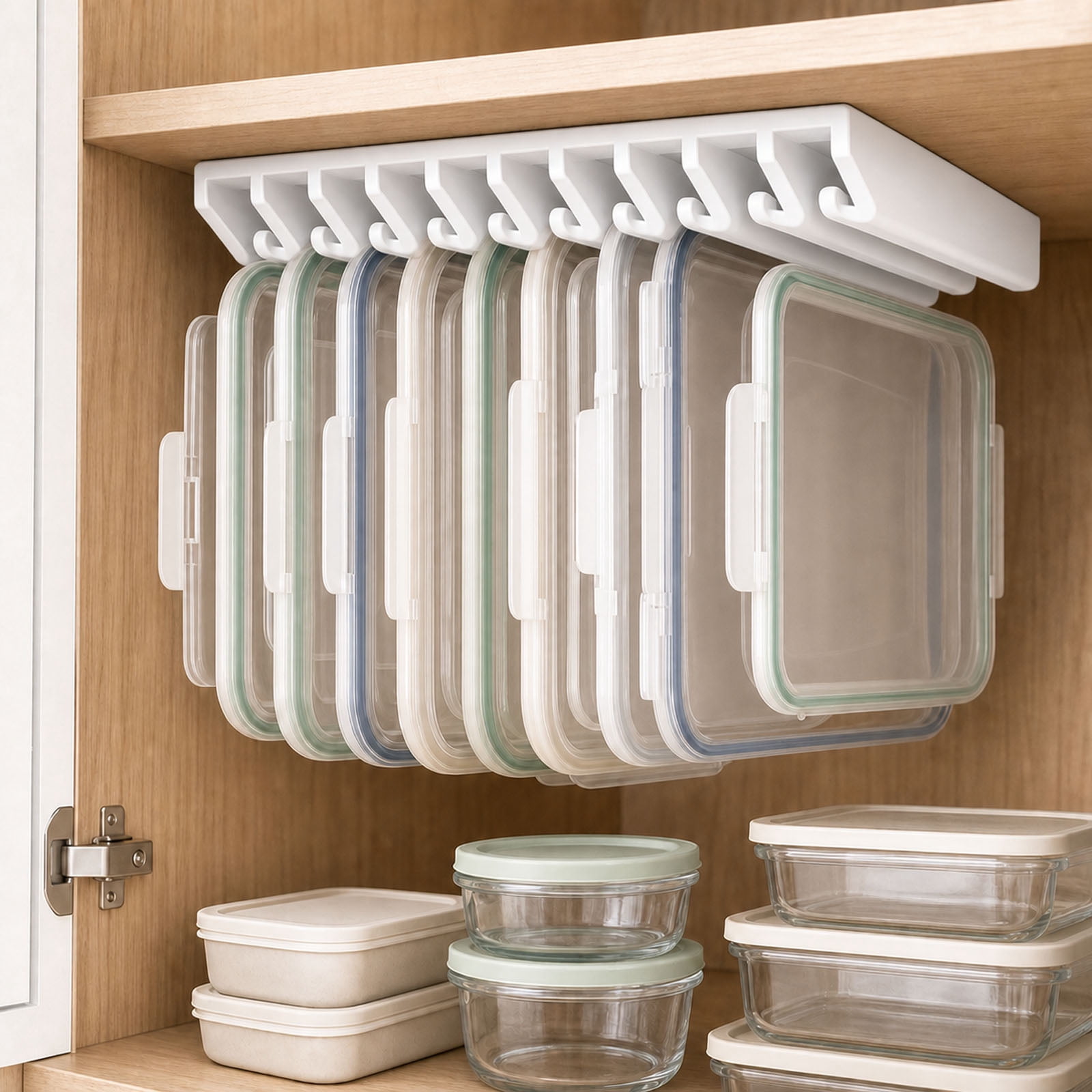 Container For Cabinet Tuvgenk Lid Organizer For Cabinet Under Shelf Food Storage Container ...