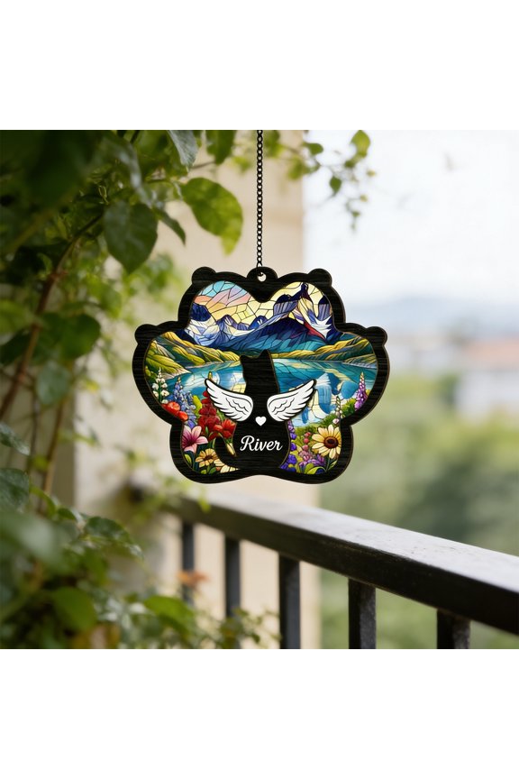 Lightweight Acrylic Custom Cat Name Plaque 4 Inch, Portable Charm for Backpack Shoulder Bag & Daily Travel Decor