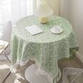 thumbnail image 1 of Tuvgenk Linen Tablecloth Nylon,Spandex 35*35 Small Round Tablecloth Green Round Decorations Tablecloths, 1 of 6