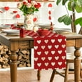 thumbnail image 1 of Tuvgenk Multi-Size Valentines Table Runner Love Heart Linen Holiday Table Runners Romantic Red Table Cover Birthday Wedding Valentines Day Table Decoration, 1 of 7