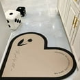 thumbnail image 1 of Tuvgenk Non Slip Bath Mats Absorbent Quick Drying Bathroom Rug Small Heart 2x2 Cream Area Rugs for Shower, 1 of 8