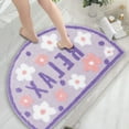 thumbnail image 1 of Tuvgenk Non Slip Bathroom Floor Mat Indoor Area Rug Semicircle Washable Area Rug 16x24 inch, 1 of 6