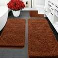 thumbnail image 1 of Tuvgenk Non Slip Bathroom Rug Set 3 Piece Water Absorbing Bathroom Mats and Rugs Sets Floor Mats for Shower(Brown,47x16 inch,24x16 inch,20x16 inch), 1 of 9