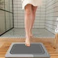 thumbnail image 1 of Tuvgenk Non Slip Bathroom Rugs Quick Dry Absorbent Bath Mat Rectangle 2'X3' Gray Large Shower Mat, 1 of 5