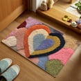 thumbnail image 1 of Tuvgenk Non Slip Bathroom Rugs Red Cute Heart Bath Mat for Toilet Area Fade Resistant Easy Care Water Absorbent Bathroom Floor Rug, 1 of 6