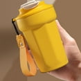 thumbnail image 1 of Tuvgenk Office Insulated Water Bottle with Handle 15 Oz Stainless Steel Water Bottle Flask Yellow Reusable Leak Proof for Home Car, 1 of 6