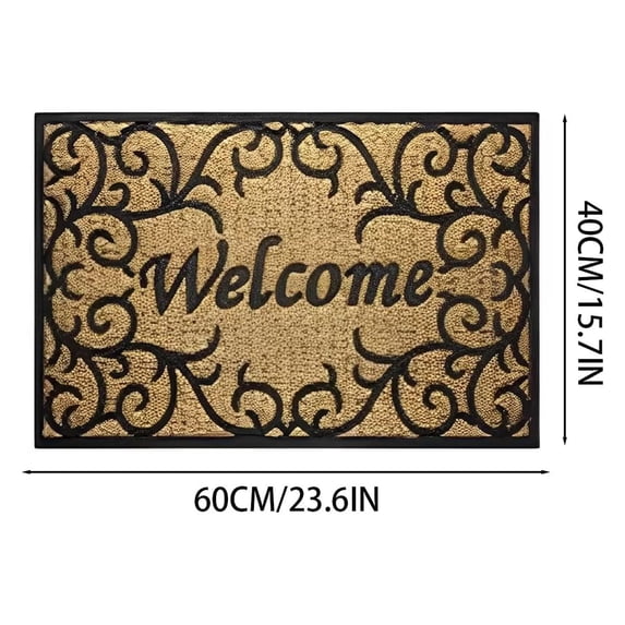 Tuvgenk Outdoor Entrance Door Mats Non Slip Estate Doormats Rectangular Area Rug 24×16 inch