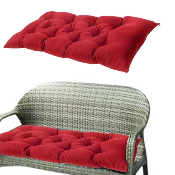 Tuvgenk Outdoor Seat Cushions Porch Swing Bench Cushion Non-Slip Red Waterproof Bench Pad Polyester Thickened Durable Rocking Chair Pad for Home