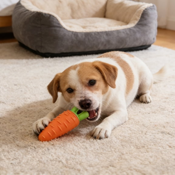 Tuvgenk Pet Chew Toy Sound Molar Play Accessory Durable Bite Resistant Design Relieve Anxiety Train Instinct for Indoor Daily Entertainment
