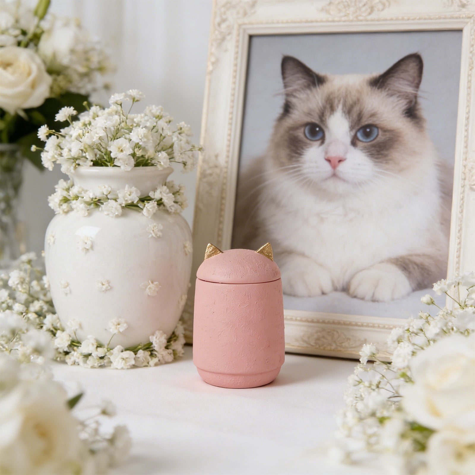 Tuvgenk Pet Memorial Urn Large Keepsake Jar Sealed Secure Holder Dignified Appearance for Long Term Remembrance Indoor Memorial Placement