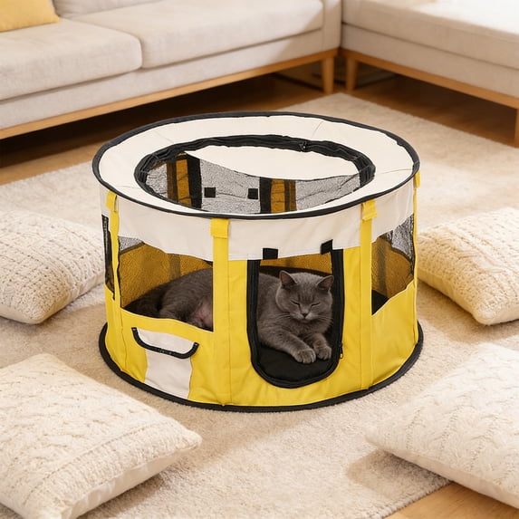 Tuvgenk Pet Tent Enclosed Birthing Shelter Foldable Breathable Mosquito Proof Washable Lightweight Nest for Outdoor Indoor Use