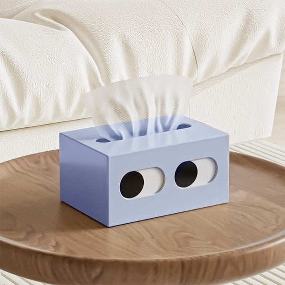 Tuvgenk Plastic Facial Tissue Covers Rectangular Blue Tissue Box Stylish Gift Funny Tissue Box for Family