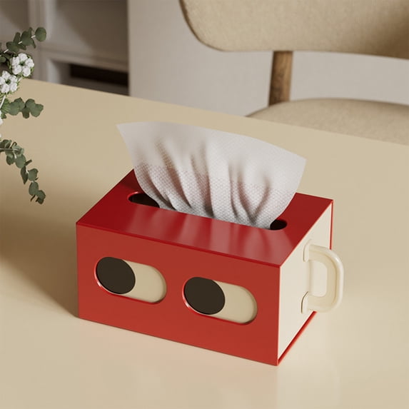 Tuvgenk Plastic Facial Tissue Covers Red Rectangular Tissue Box Stylish Funny Gift Tissue Box for Friends