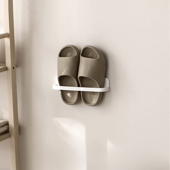 Tuvgenk Plastic Shoe Rack for Entryway Floating Shoe Rack Organizer Compact Small Storage Shelves for Indoor, Dorm, and Bedroom,White