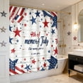 thumbnail image 1 of Tuvgenk Plastic Shower Curtain 70.86x35.43in Multicolor Patriotic Bathroom Curtain Washable Hooks Decor Soft, 1 of 6