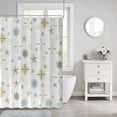 thumbnail image 1 of Tuvgenk Plastic Shower Curtain Flower White 31.5x70.87in Bathroom Curtain Thick Waterproof Washable Durable Rings, 1 of 6