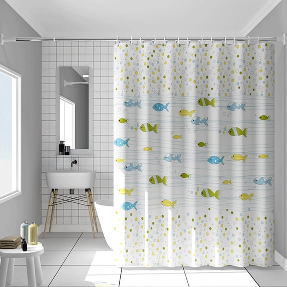 Tuvgenk Plastic Shower Curtain Solid Color Clear 70.87x70.87in Bathroom Curtain Thick Rings Washable Waterproof Soft
