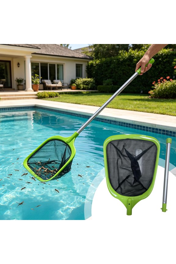 Pool Skimming Net with Detachable Handle Fine Mesh for Swimming Pool Spa Hot Tub Leaf Removal