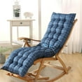 thumbnail image 1 of Tuvgenk Pressure Relief Rocking Chair Cushion Blue Indoor Outdoor Chaise Lounge Cushions Durable Thickened Polyester Chair Pad for Home, 1 of 8