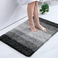 thumbnail image 1 of Tuvgenk Quick Dry Bath Mat Non Slip Absorbent Bathroom Rugs 3x2 Black Rectangle Long Floor Rug for Tub, 1 of 6