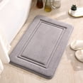 thumbnail image 1 of Tuvgenk Quick Dry Bath Mats Water Absorbing Non Slip Bathroom Rug 1x2 Gray Rectangle Cotton Thin Area Rugs for Tub, 1 of 9