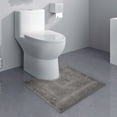 thumbnail image 1 of Tuvgenk Quick Drying Toilet Rugs Bathroom Water Absorbing Non Slip Contour Bath Rugs 2x1 Small U Shaped Gray Floor Rug for Shower, 1 of 5