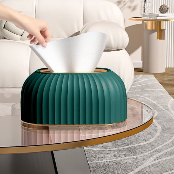 Tuvgenk Rectangular Plastic Facial Tissue Covers Army Green 8.8*4.3*5.2 In Tissue Box Home Decorative Gift Tissue Box for Friends