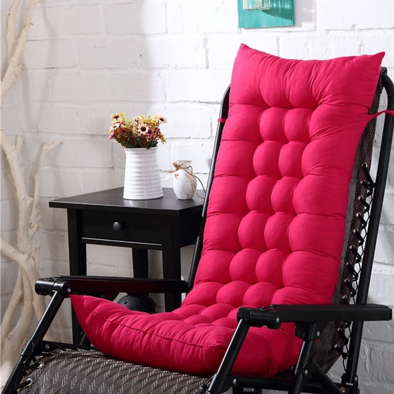 Tuvgenk Red Recliner Rocking Chair Cushion Tatami Mat Non-Slip High Back Chaise Lounge Cushions Pressure Relief Thickened Cotton Rocker Pad for Indoor Outdoor Patio