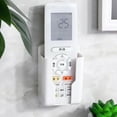 thumbnail image 1 of Tuvgenk Remote Control Storage Box 4x2x2 inch No Punch Universal Wall Mounted Home Office Organizer Easy Install Cable Hole White Plastic, 1 of 5