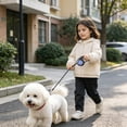 thumbnail image 1 of Tuvgenk Retractable Dog Leash Purple, 10ft Nylon Tape for Small Medium Dogs, One Hand Brake Control with Shock Absorbing Strap for Walking Training, 1 of 6