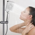 thumbnail image 1 of Tuvgenk Rv Handheld Shower Head High Pressure Shower Head with Hose 3 Spray Modes Silver Metal Detachable Replacement for Home Bathroom, 1 of 5