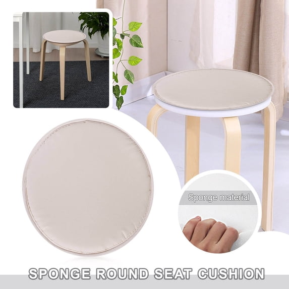 Tuvgenk Seat Cushions Office Beige Pressure Relief Seat Cushion Pillow Round Breathable Thick Polyester Chair Pad Home Use